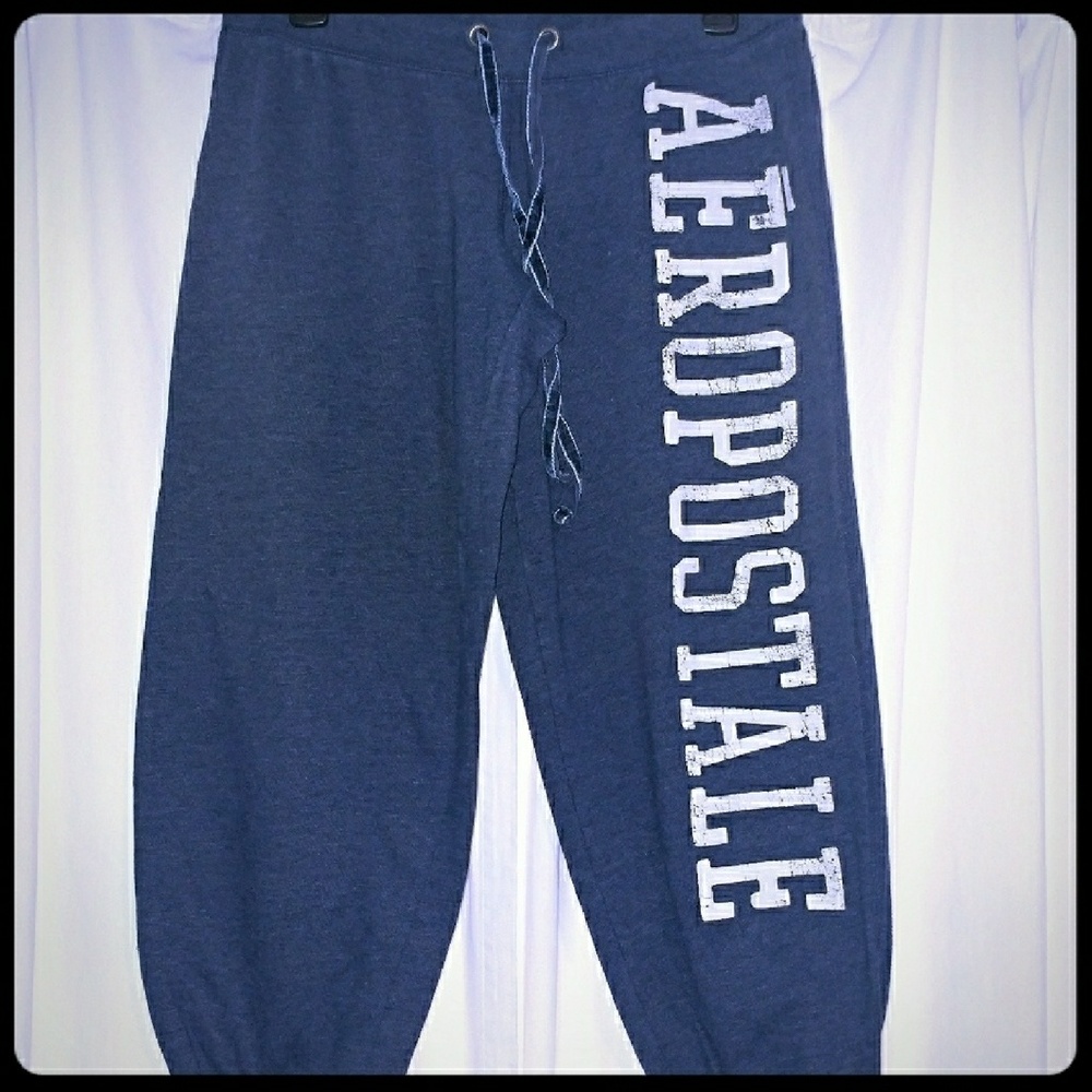 Aeropostale Navy Blue Sweatpants that Scrunch Up